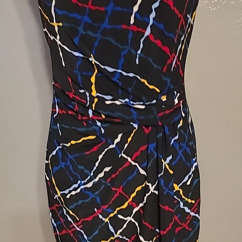 Anne Klein women's small  Faux-Wrap sleeveless knee length dress NWT - Picture 2 of 11